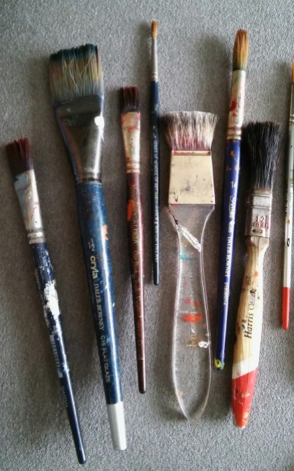 My essential paint brushes which are 15+ years old